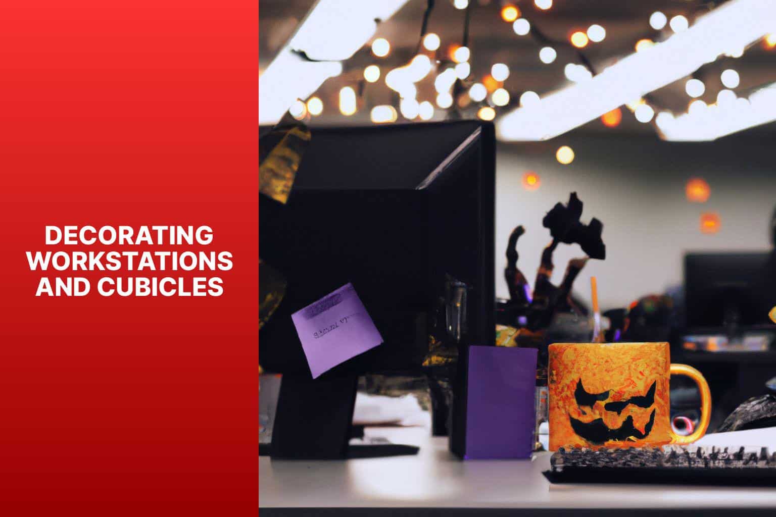 Decorating Workstations and Cubicles - best halloween office decorations 