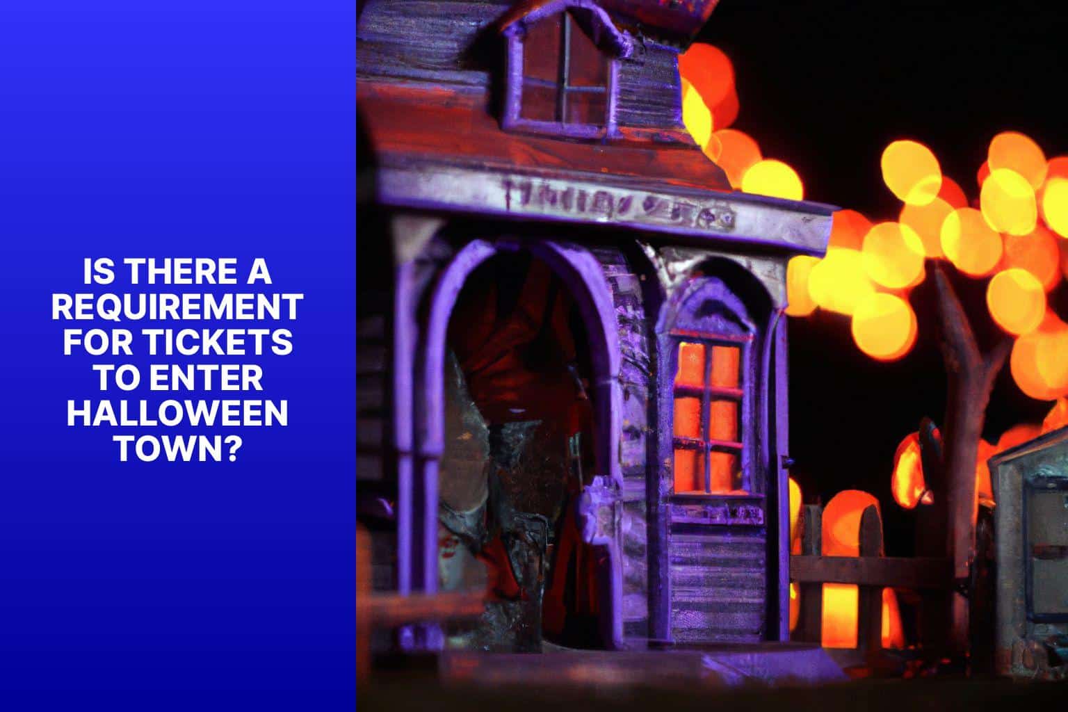 Is there a requirement for tickets to enter Halloween Town? - do you need tickets to halloweentown 