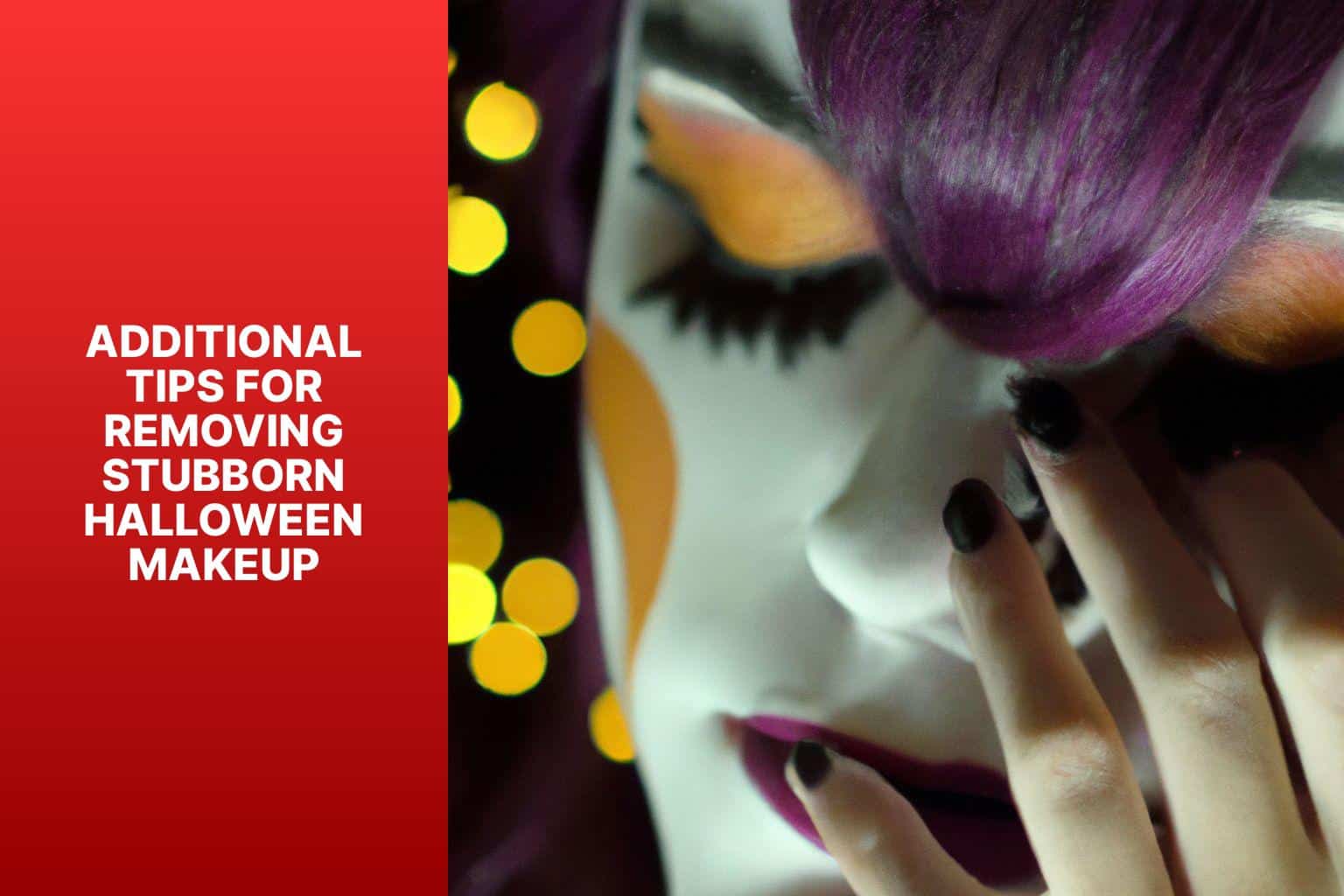 Additional Tips for Removing Stubborn Halloween Makeup - how to get halloween makeup off 