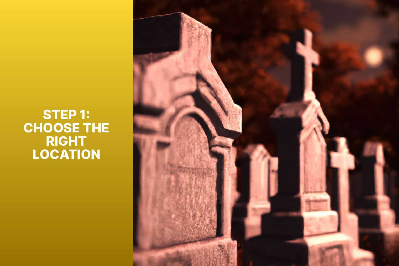 Step 1: Choose the Right Location - how to install halloween tombstones 