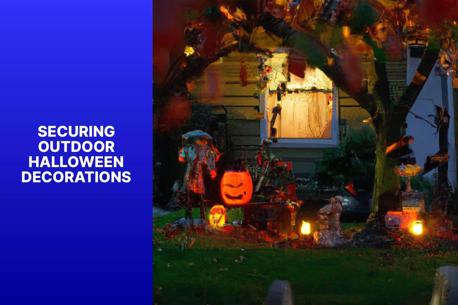 Securing Outdoor Halloween Decorations - how to protect halloween decorations from theft 