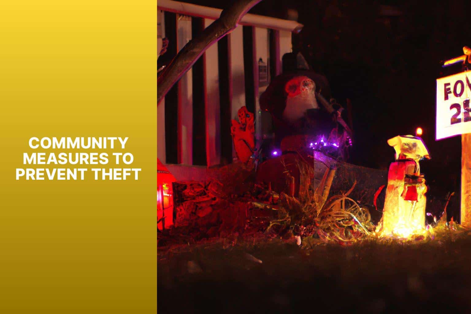 Community Measures to Prevent Theft - how to protect halloween decorations from theft 