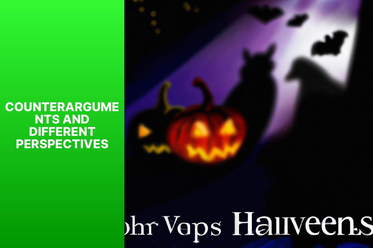 Counterarguments and Different Perspectives - reasons why halloween is bad 