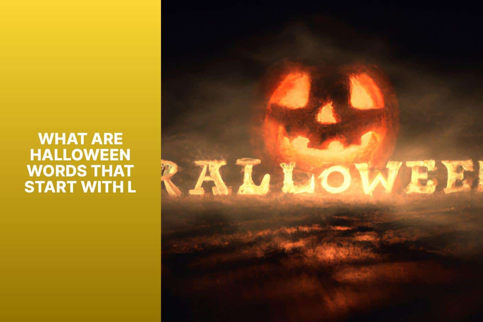 Spooky Celebrations: Exploring Halloween Words That Begin With L