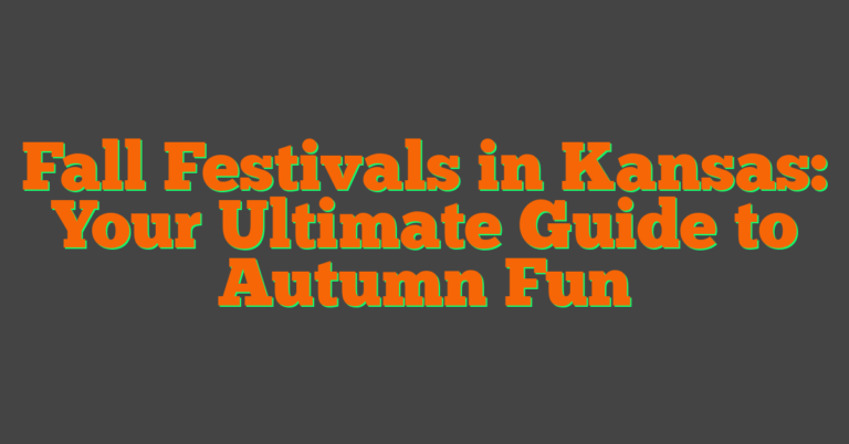 Fall Festivals In Kansas: Your Ultimate Guide To Autumn Fun